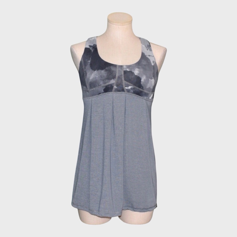 Lululemon Run Your Heart Out Racerback Tank Top Heathered Blurred Grey
